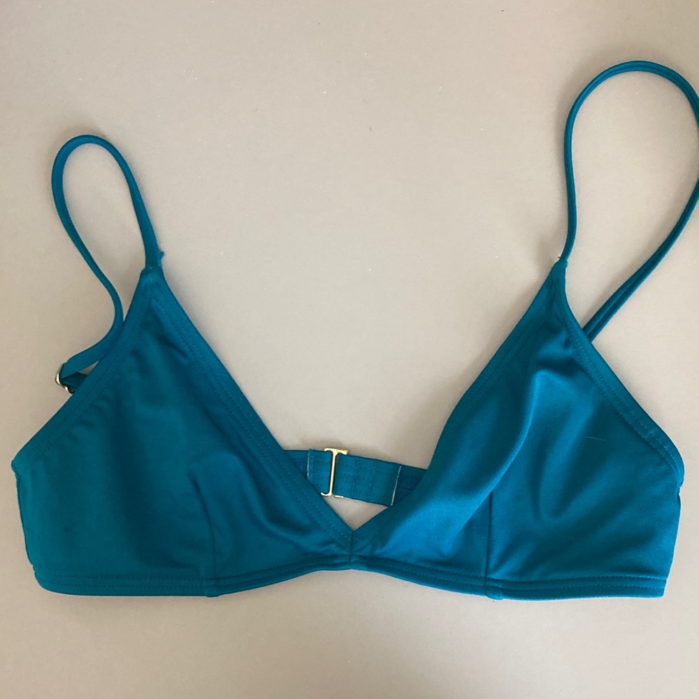 J. Crew teal bikini top